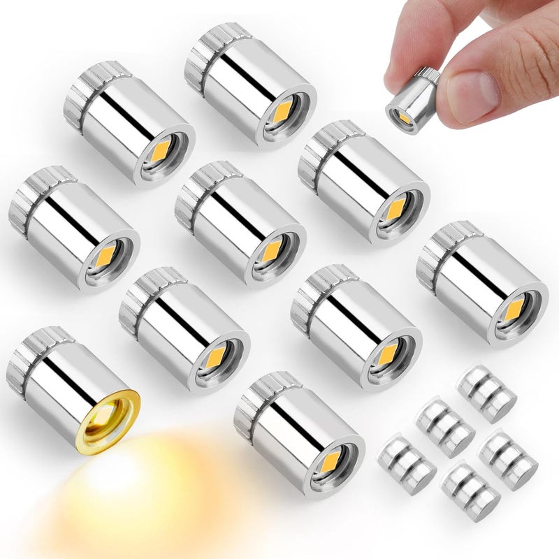 BTFO 10pcs Miniature Led Lights, Tiny Small Led Lights Battery Powered Balloon Mini Spot for Paper Lantern Party Decoration Micro Crafts Models Dollhouse Accessories(Warm White Light) - Image 1